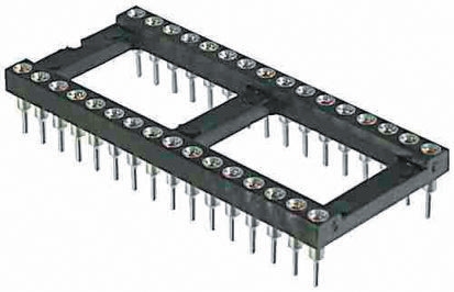Winslow 2.54 mm Pitch Vertical 18 Way, Through Hole Turned Pin Open Frame DIL Socket, 3A