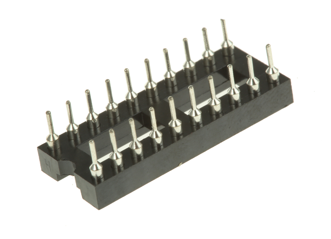 w30520ttrc Winslow 2.54 mm Pitch Vertical 20 Way, Through Hole Turned Pin Open Frame DIL Socket, 5A