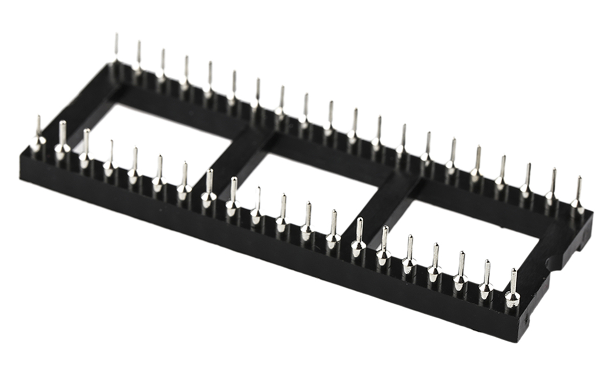 w30540trc Winslow 2.54 mm Pitch Vertical 40 Way, Through Hole Turned Pin Open Frame DIL Socket, 5A