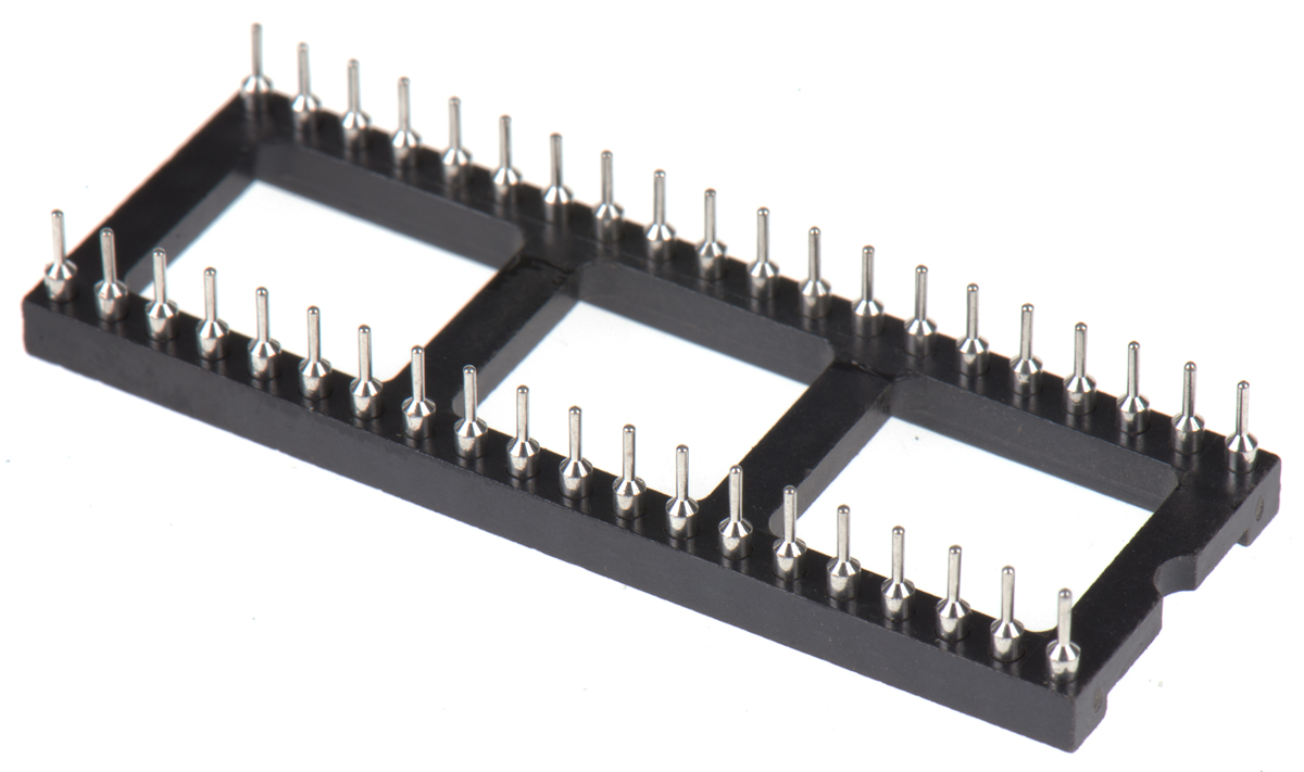 w30540ttrc Winslow 2.54 mm Pitch Vertical 40 Way, Through Hole Turned Pin Open Frame DIL Socket, 5A