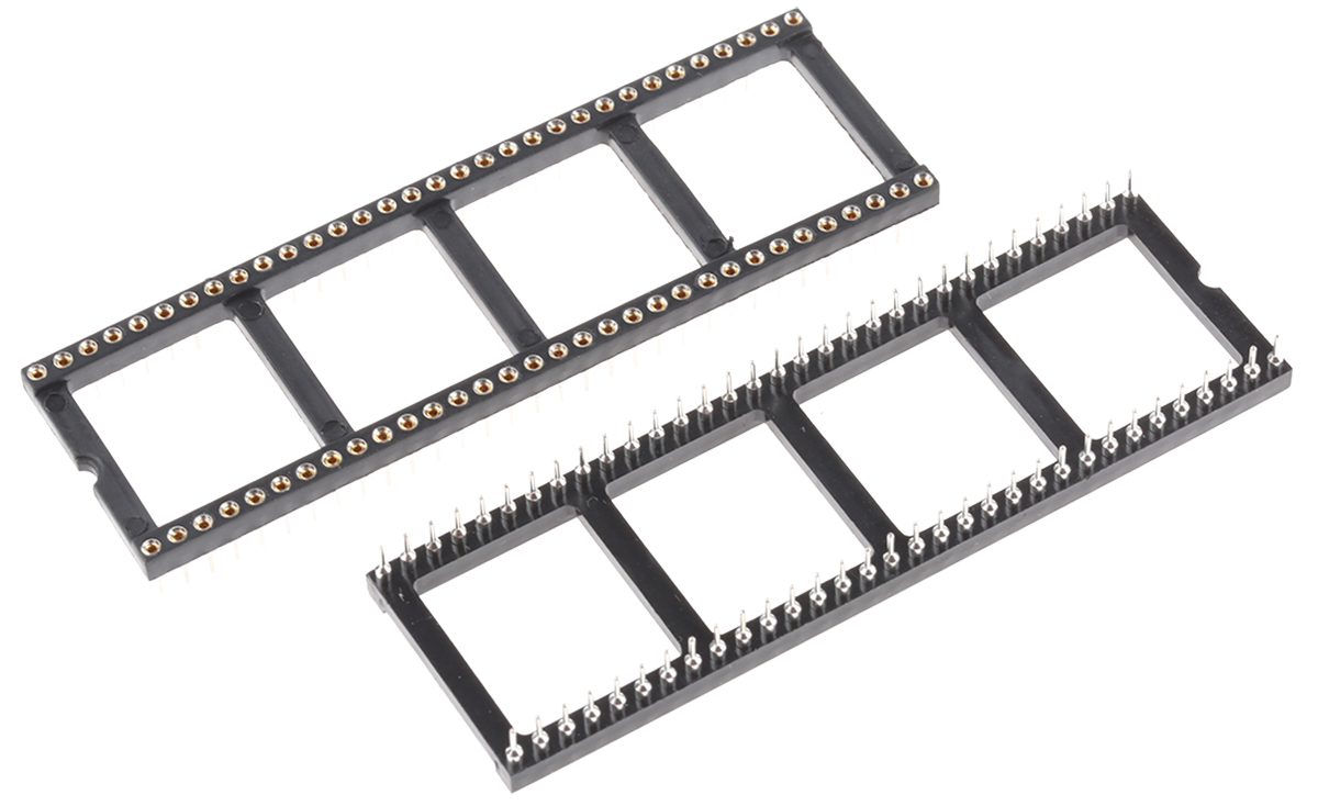 Winslow 2.54 mm Pitch Vertical 64 Way, Through Hole Turned Pin Open Frame DIL Socket, 5A