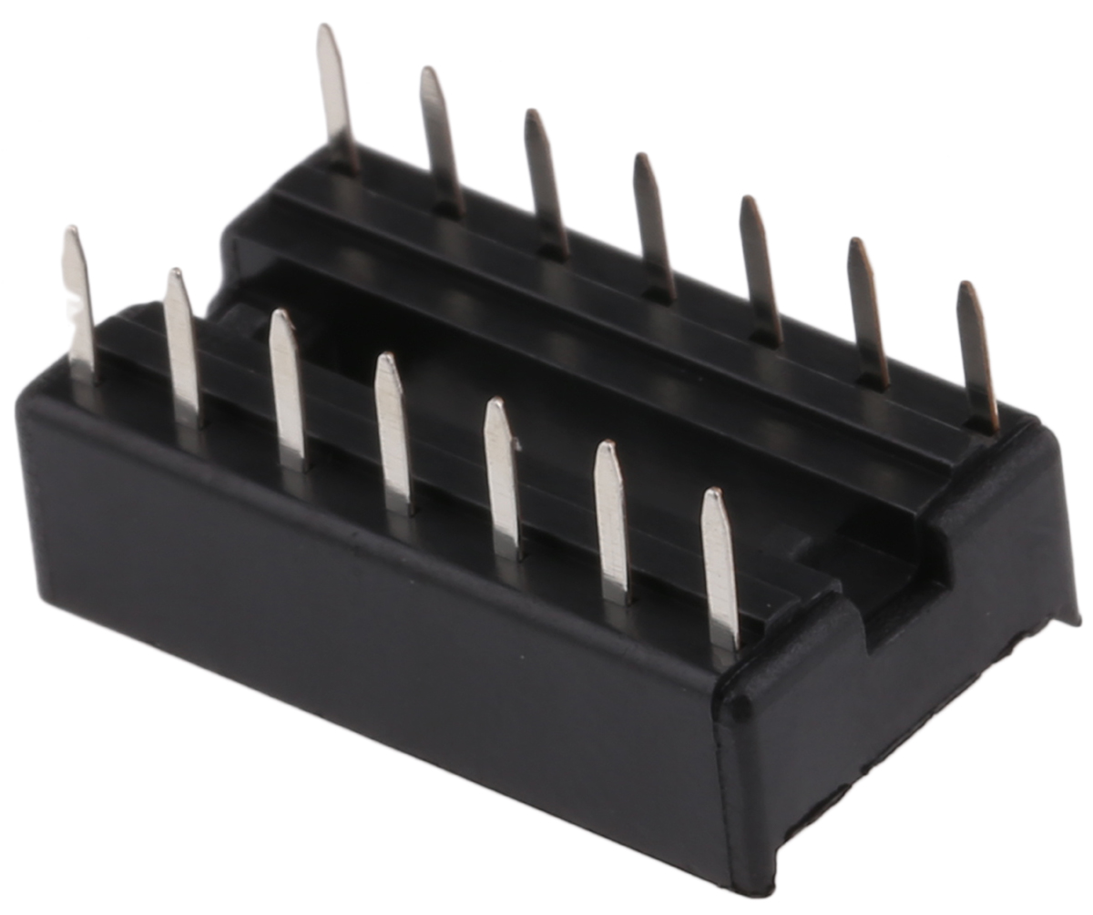 w3114trc Winslow, W3100 2.54 mm Pitch Vertical 14 Way, Through Hole Stamped Pin Open Frame DIL Socket, 10A