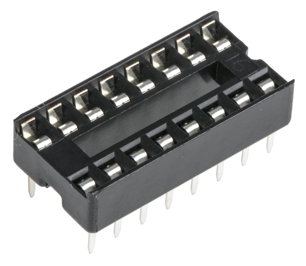 Winslow, W3100 2.54 mm Pitch Vertical 16 Way, Through Hole Stamped Pin Open Frame DIL Socket, 10A