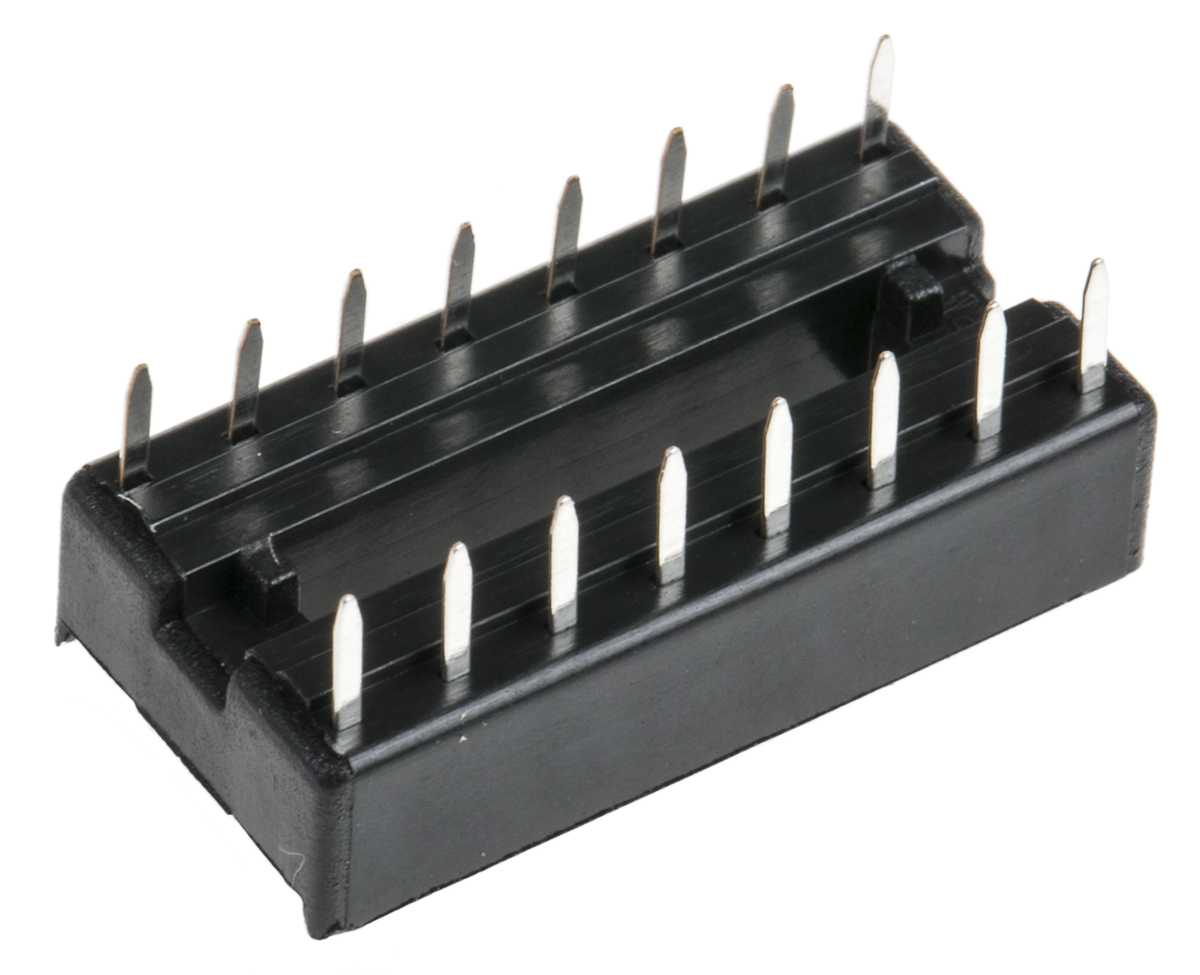 w3116trc Winslow, W3100 2.54 mm Pitch Vertical 16 Way, Through Hole Stamped Pin Open Frame DIL Socket, 10A