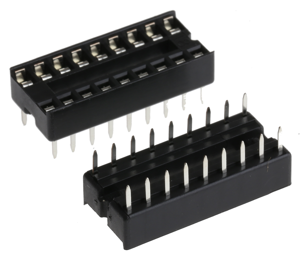 Winslow, W3100 2.54 mm Pitch Vertical 18 Way, Through Hole Stamped Pin Open Frame DIL Socket, 10A