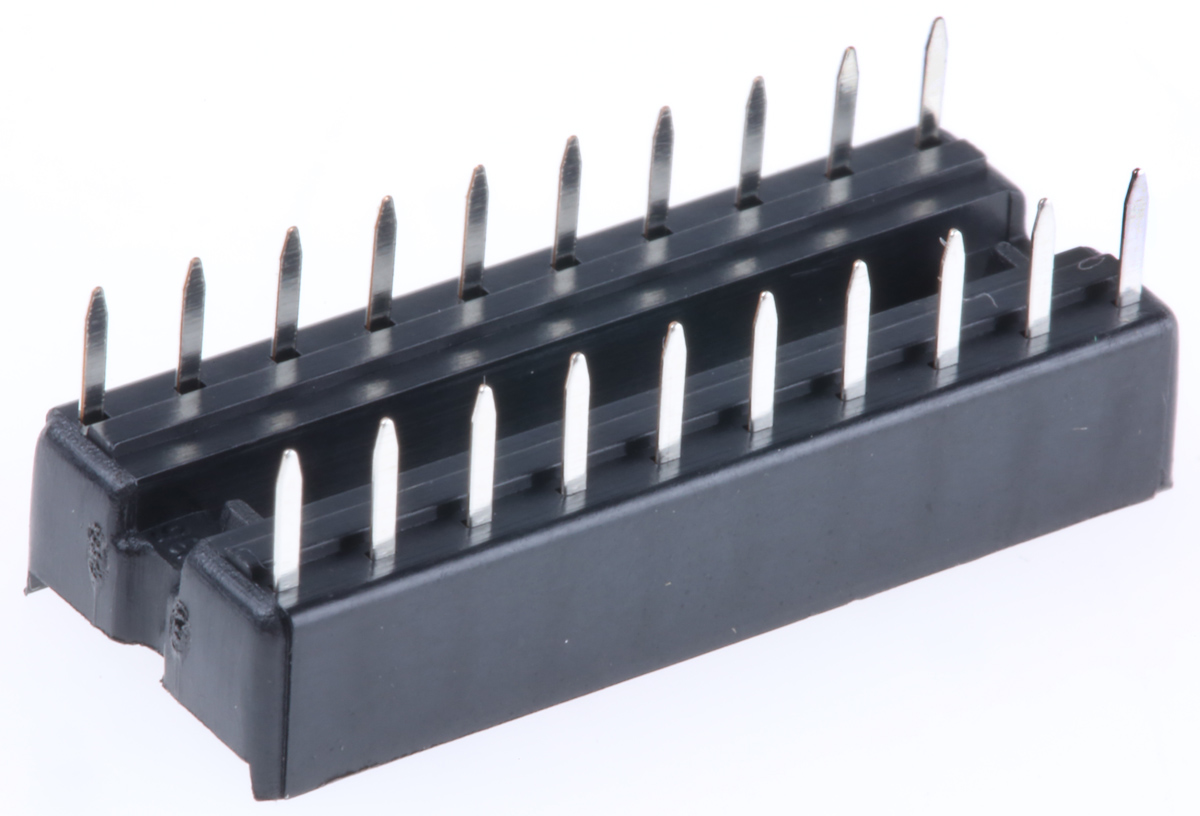 Winslow, W3100 2.54 mm Pitch Vertical 20 Way, Through Hole Stamped Pin Open Frame DIL Socket, 10A