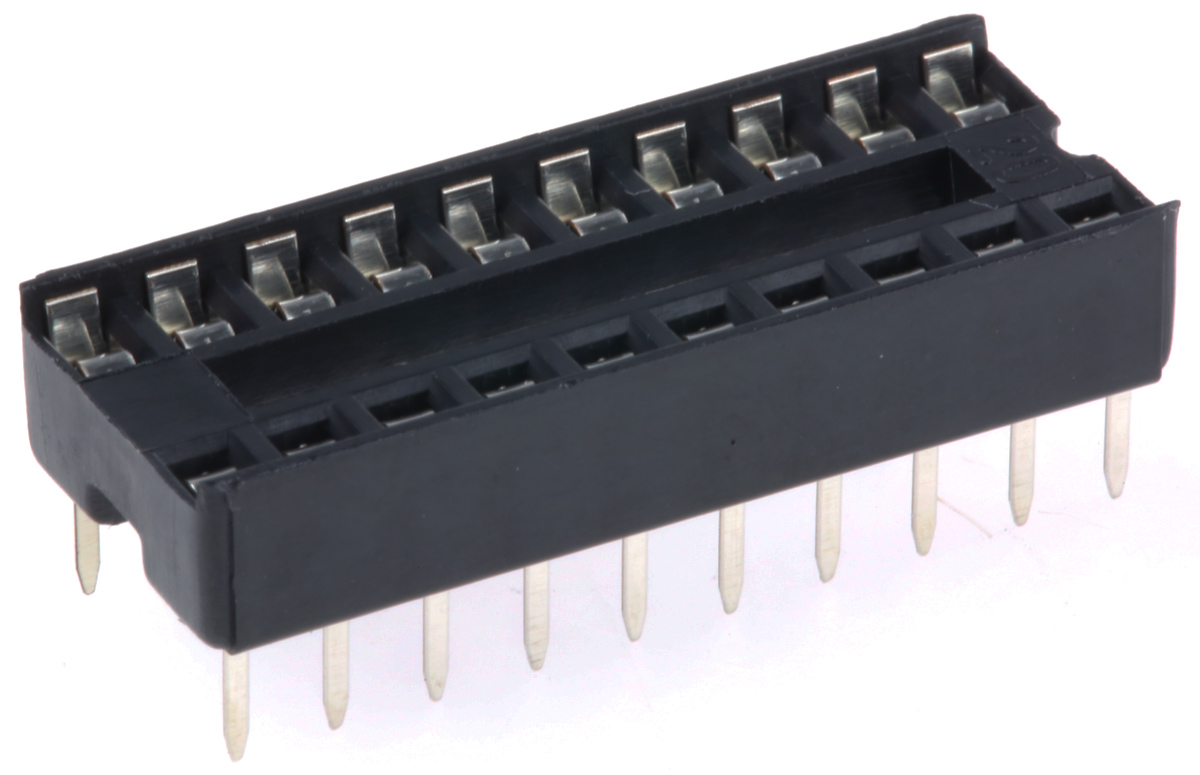 w3120trc Winslow, W3100 2.54 mm Pitch Vertical 20 Way, Through Hole Stamped Pin Open Frame DIL Socket, 10A