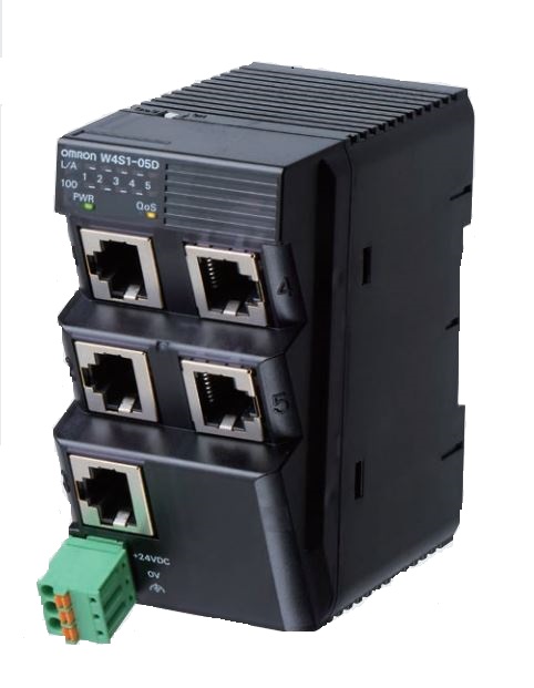 Omron W4S1-05D, Switching Industrial Hub 700 Mbps, 8-Pin 24V dc Enclosed Plastic Case