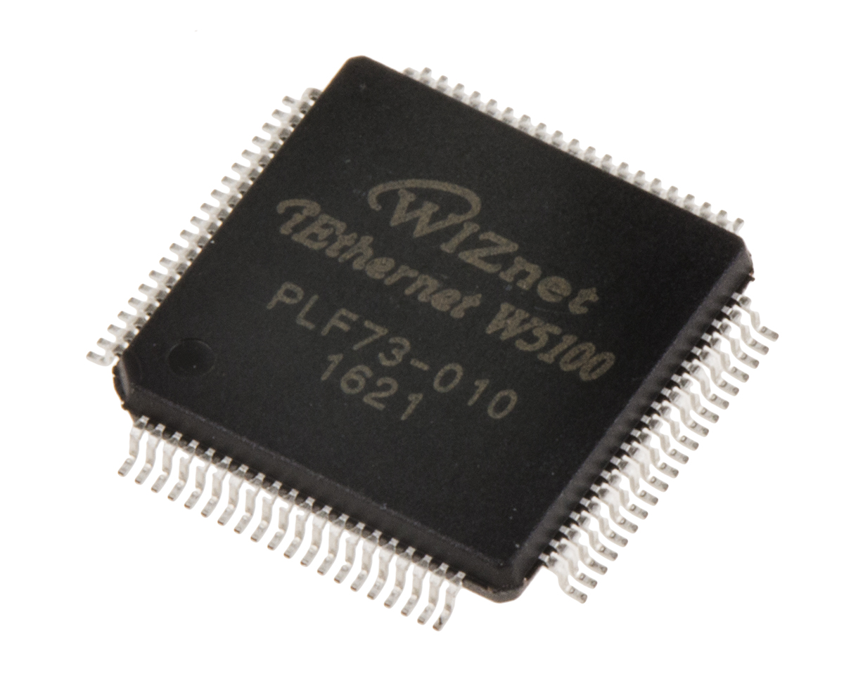 WIZnet Inc, Ethernet Controller, 3.3 V 100 Mbps SPI, 80-Pin 3.3V LQFP
