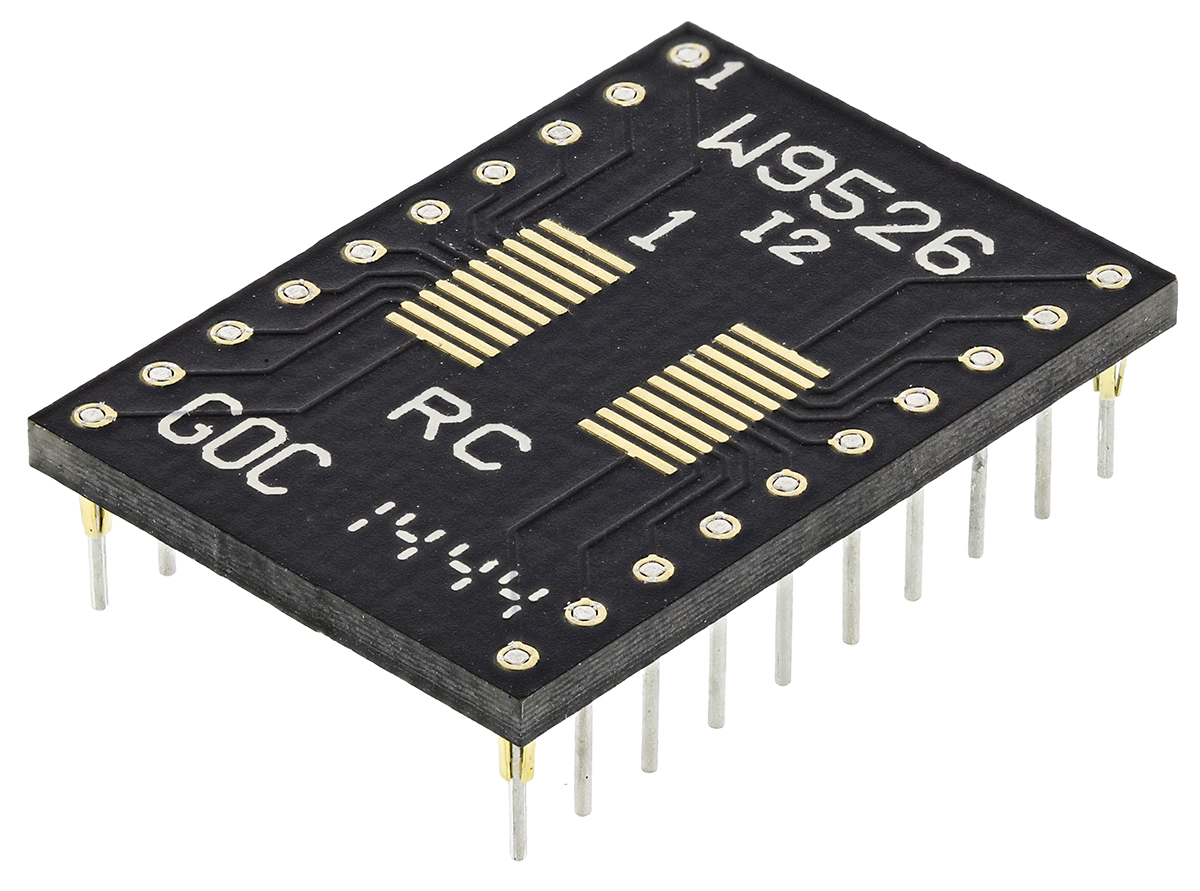 Winslow Straight Through Hole Mount 2.54 mm Pitch IC Socket Adapter, SSOP to DIP
