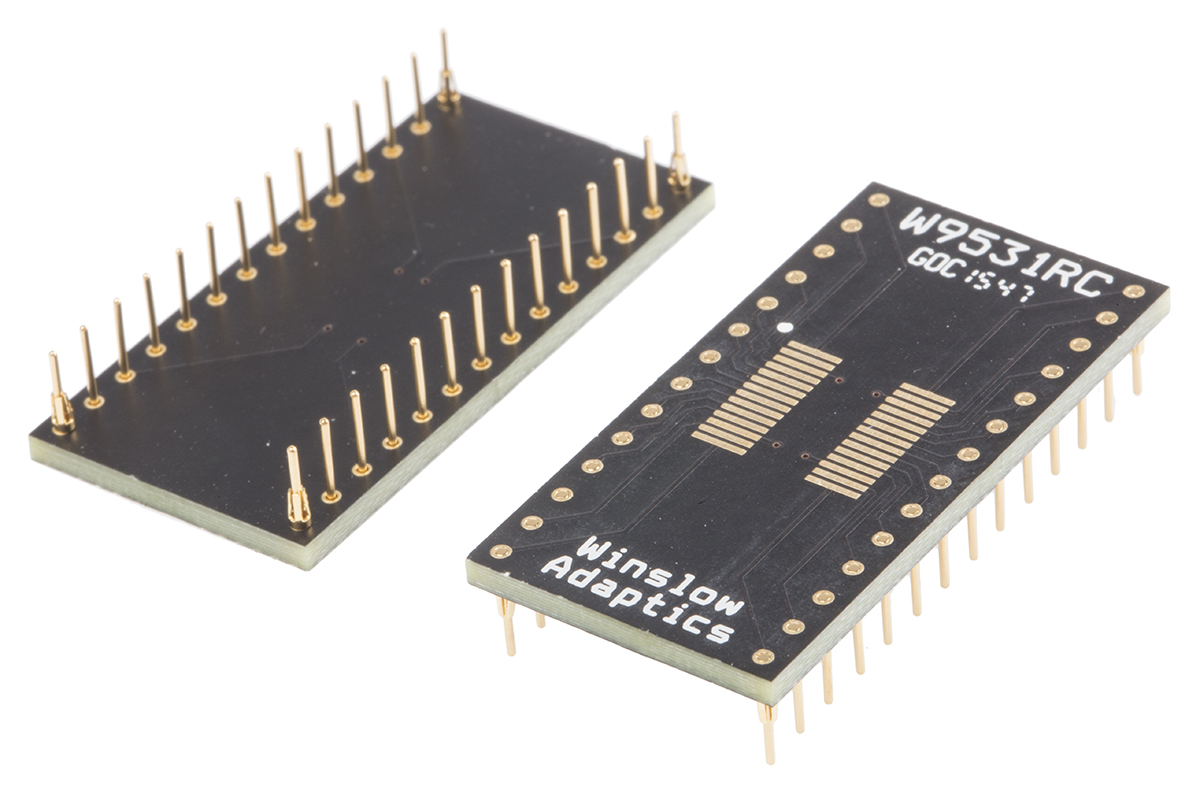 Winslow Straight Through Hole Mount 2.54 mm Pitch IC Socket Adapter, SSOP to DIP