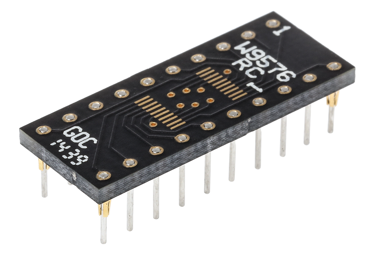 Winslow Straight Through Hole Mount 2.54 mm Pitch IC Socket Adapter, TSSOP to DIP