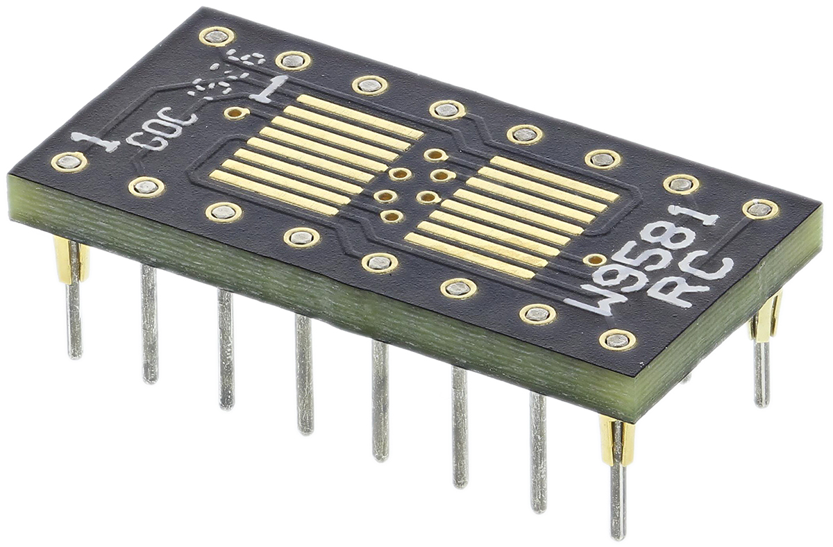 Winslow Straight Through Hole Mount 2.54 mm Pitch IC Socket Adapter, SSOP to DIP