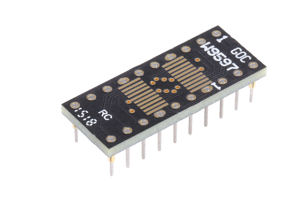 Winslow Straight Through Hole Mount 2.54 mm Pitch IC Socket Adapter, SSOP to DIP