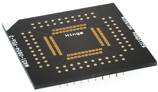 Winslow Surface Mount 2.54 mm Pitch IC Socket Adapter, QFN to PGA