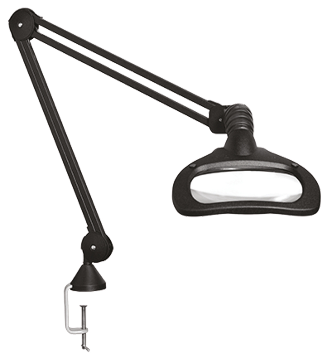 Luxo Wave ESD LED Magnifying Lamp with Table Clamp Mount, 175 x 108 mm Lens