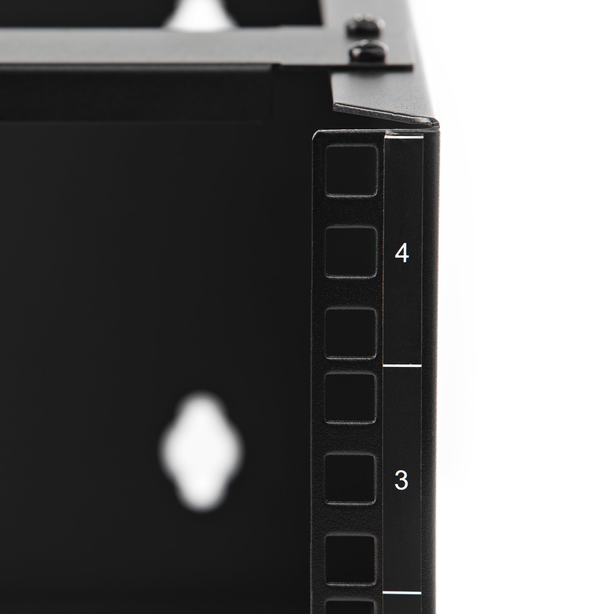wallmount4 StarTech.com Black 4 U Steel Server Rack , with 2 Post Frame, 35 mm, 183 mm Height 183 mm