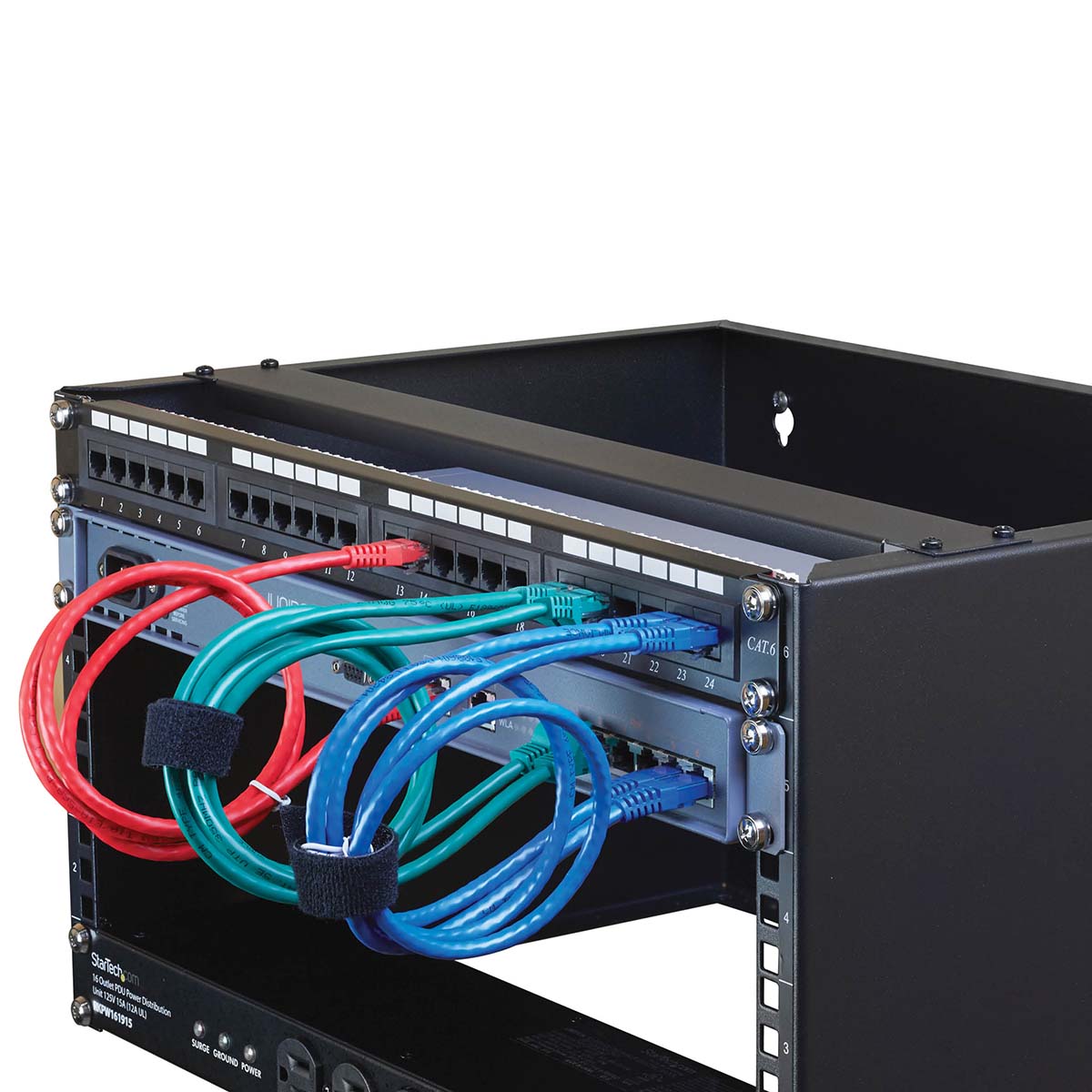 wallmount6 StarTech.com Black 6 U Steel Server Rack , with 2 Post Frame, 35 mm, 273 mm Height 273 mm