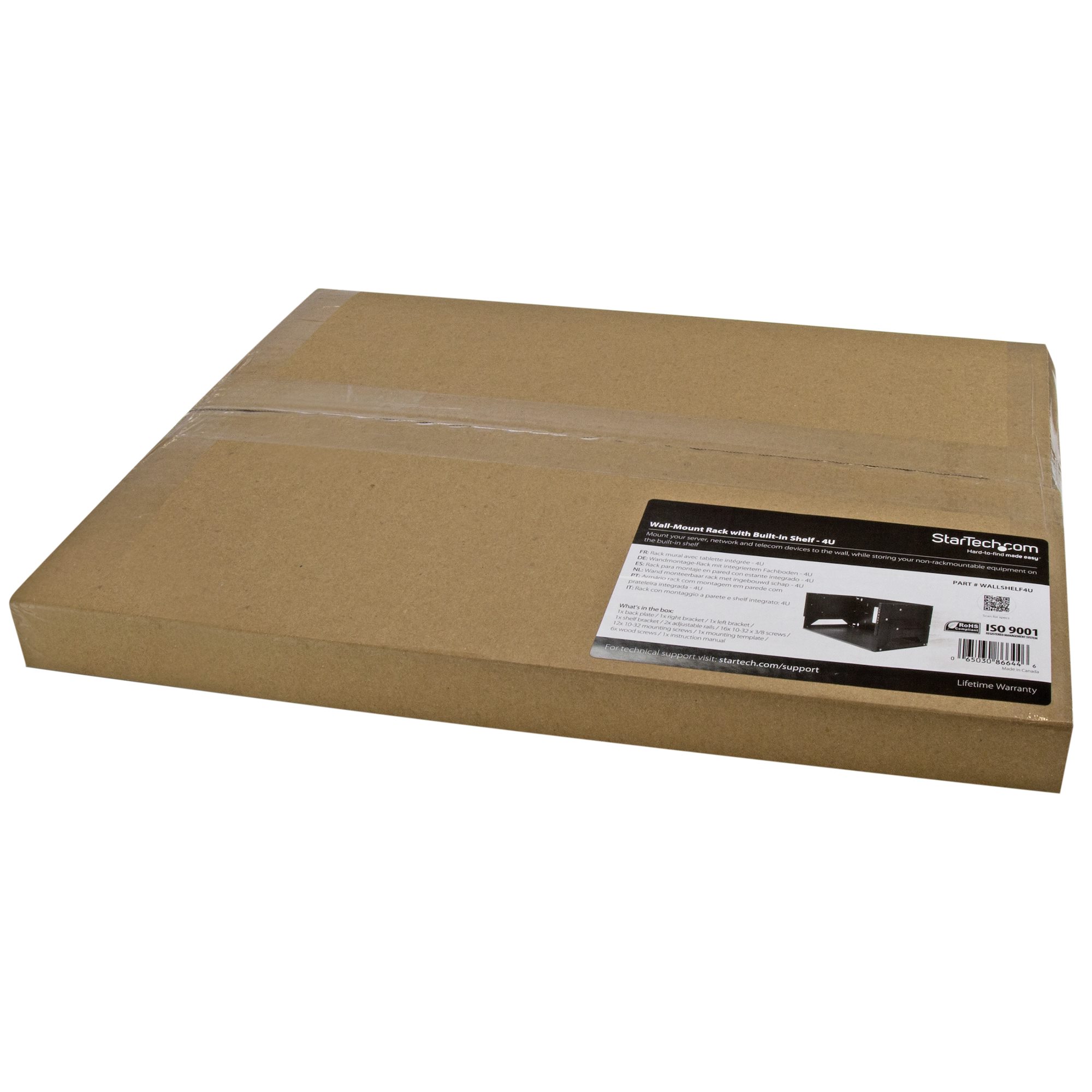wallshelf4u StarTech.com Black 4 U Steel Server Rack , with 2 Post Frame, 45.1 mm, 268 mm Height 268 mm