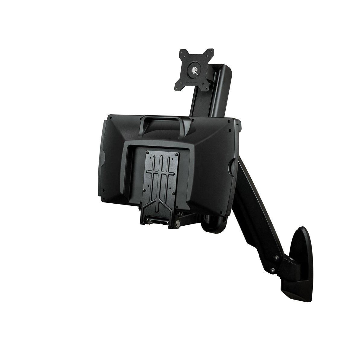 wallsts1 StarTech.com PC Stand Wall Mount Sit-Stand Desk, Max 24 in Monitor, 1 Supported Display(s) Extension Arm