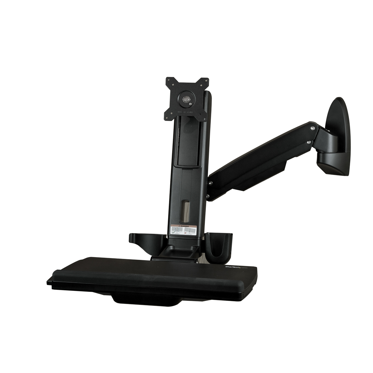 wallsts1 StarTech.com PC Stand Wall Mount Sit-Stand Desk, Max 24 in Monitor, 1 Supported Display(s) Extension Arm