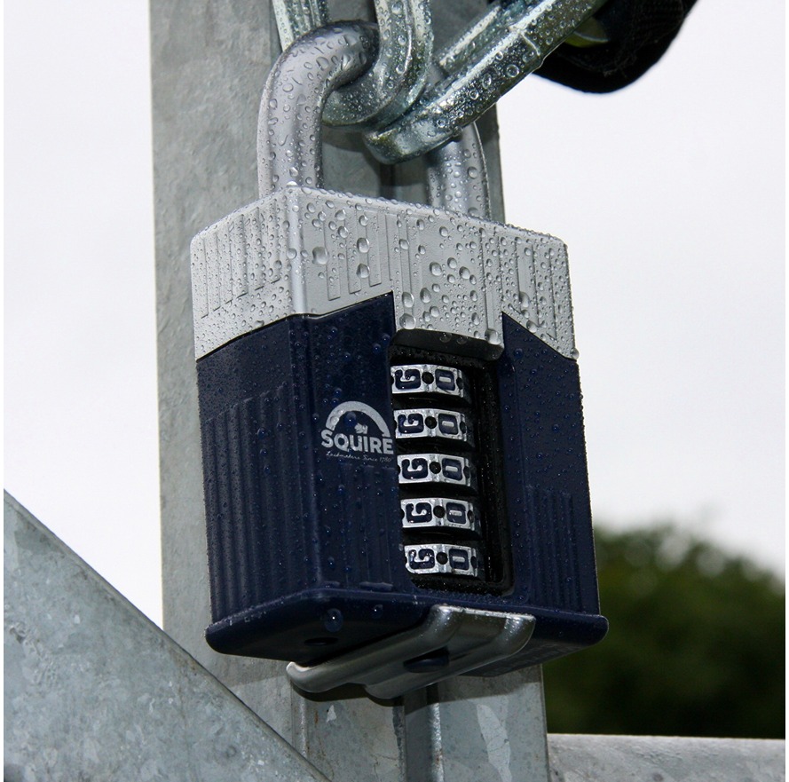 warrior-combi-65 Squire Padlock Steel Padlock, 12 mm Shackle, 65 mm Body