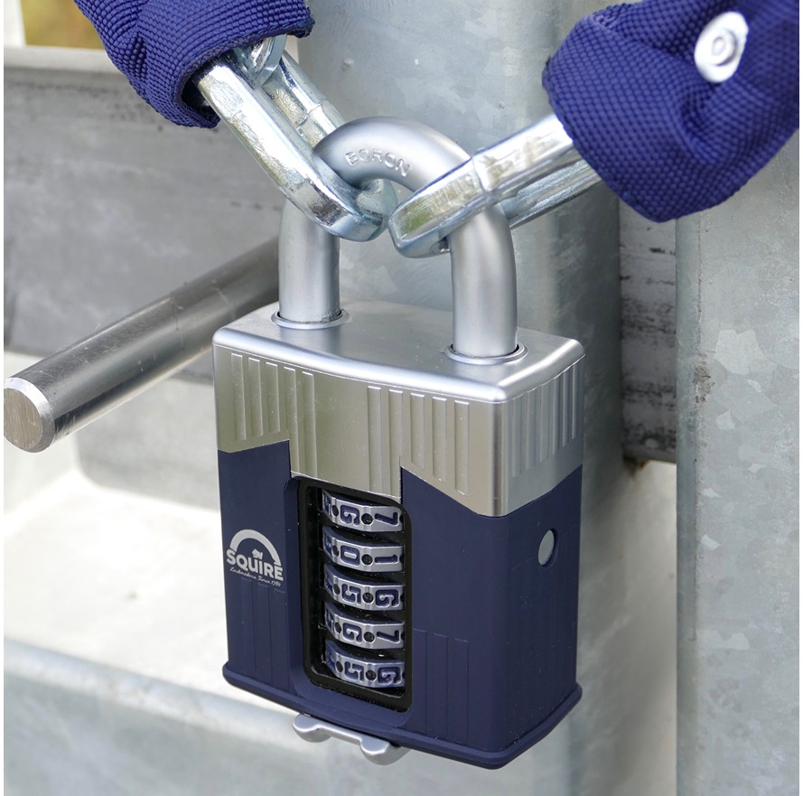 warrior-combi-65 Squire Padlock Steel Padlock, 12 mm Shackle, 65 mm Body