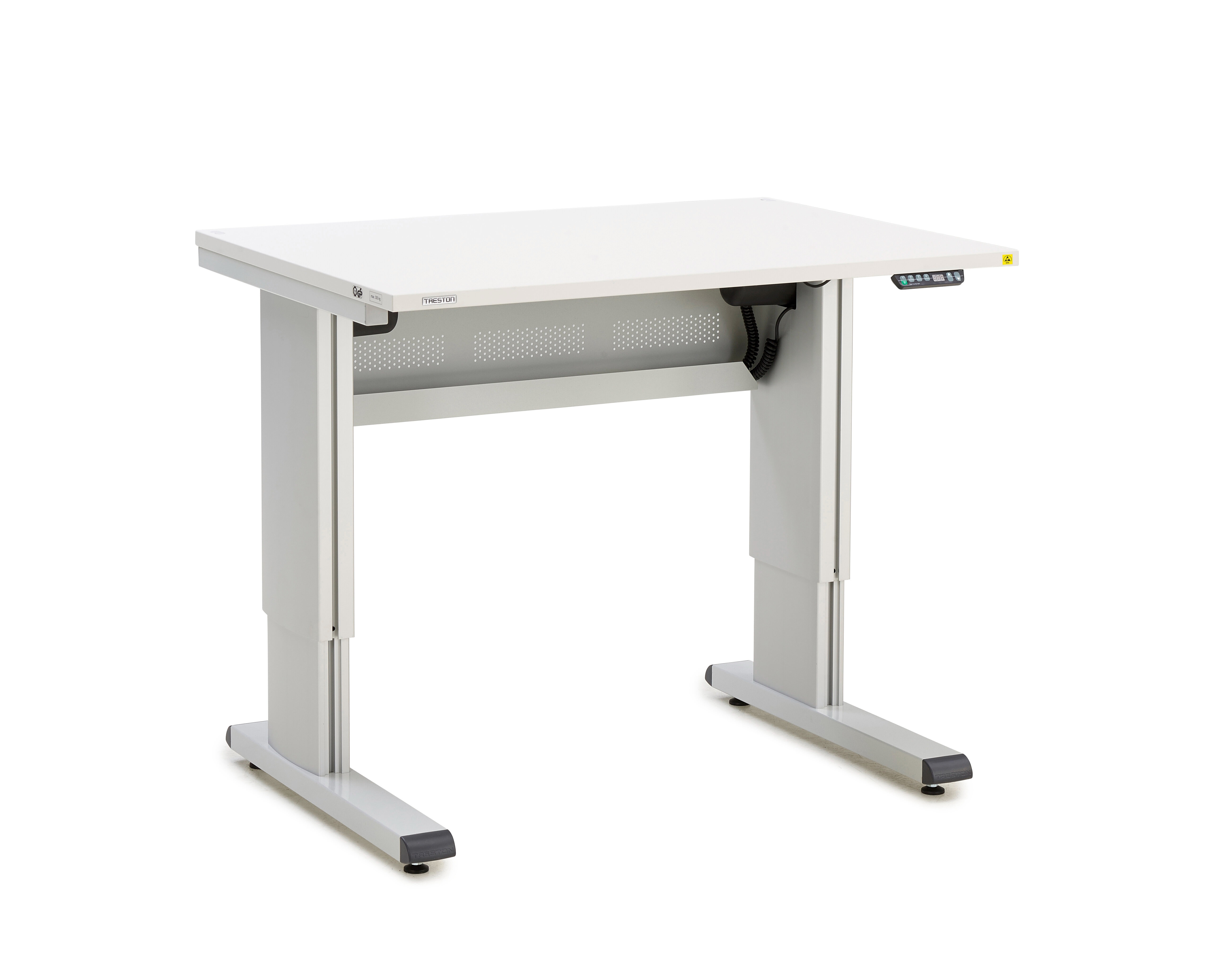 Treston WB811 EL ESD Steel, Aluminium Workbench, 300kg Max Load Adjustable Height, 1100 mm x 1073mm x 800 mm