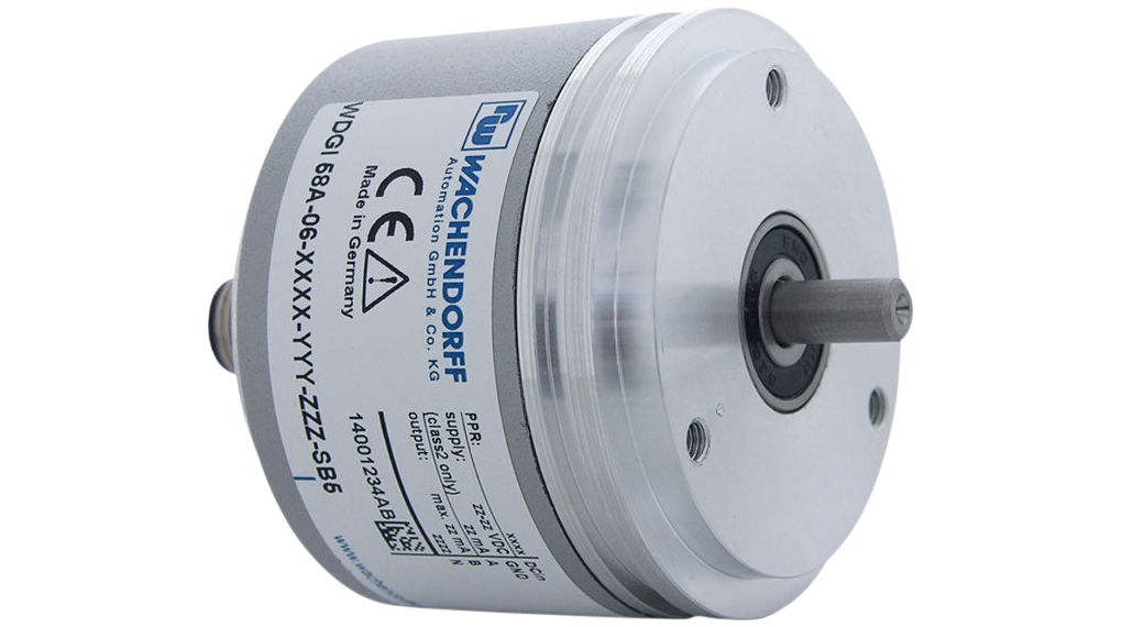 Wachendorff WDGI 58A Series Incremental Rotary Encoder 30V, 5000 ppr ppr, HTL Signal, Solid Type, 6 mm Shaft