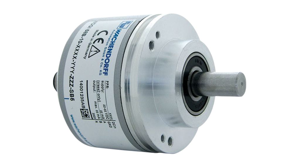 Wachendorff WDGI 58B Series Incremental Rotary Encoder 30V, 5000 ppr ppr, HTL Signal, Solid Type, 10 mm Shaft