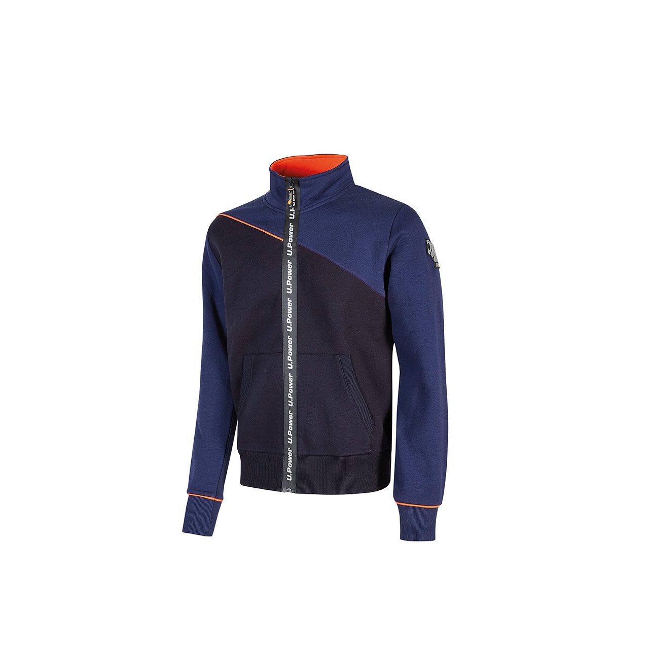 UPower URANUS Blue 35% Polyester, 65% Cotton Unisex Zip Hooded Sweatshirt S