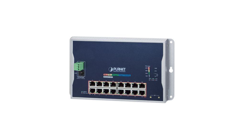 Planet WGS-4215-16P2S Managed 16 Port Ethernet Switch Power Over Ethernet