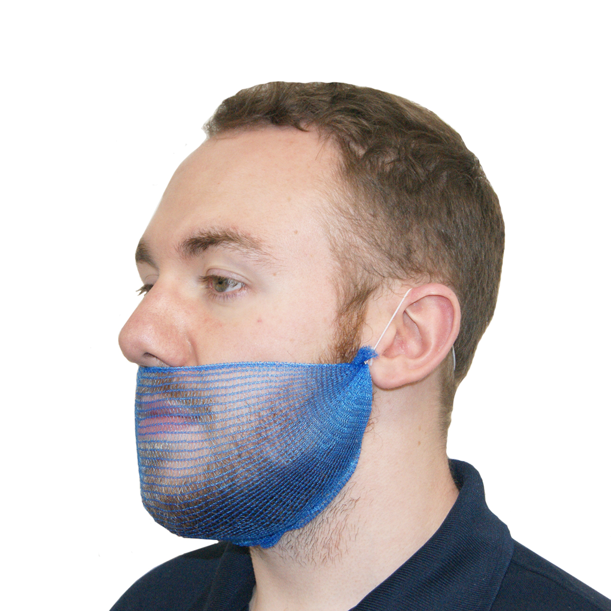Hairtite Blue for Food and Industrial Applications Use Disposable Beard Mask Polypropylene, 430 mm, 20 Per Pack per