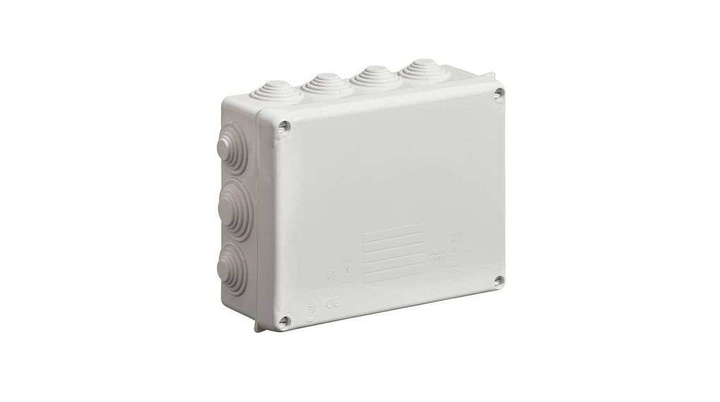 WISKA WIB Series Grey Thermoplastic Junction Box, IP55, 230 mm, 180mm 88 mm