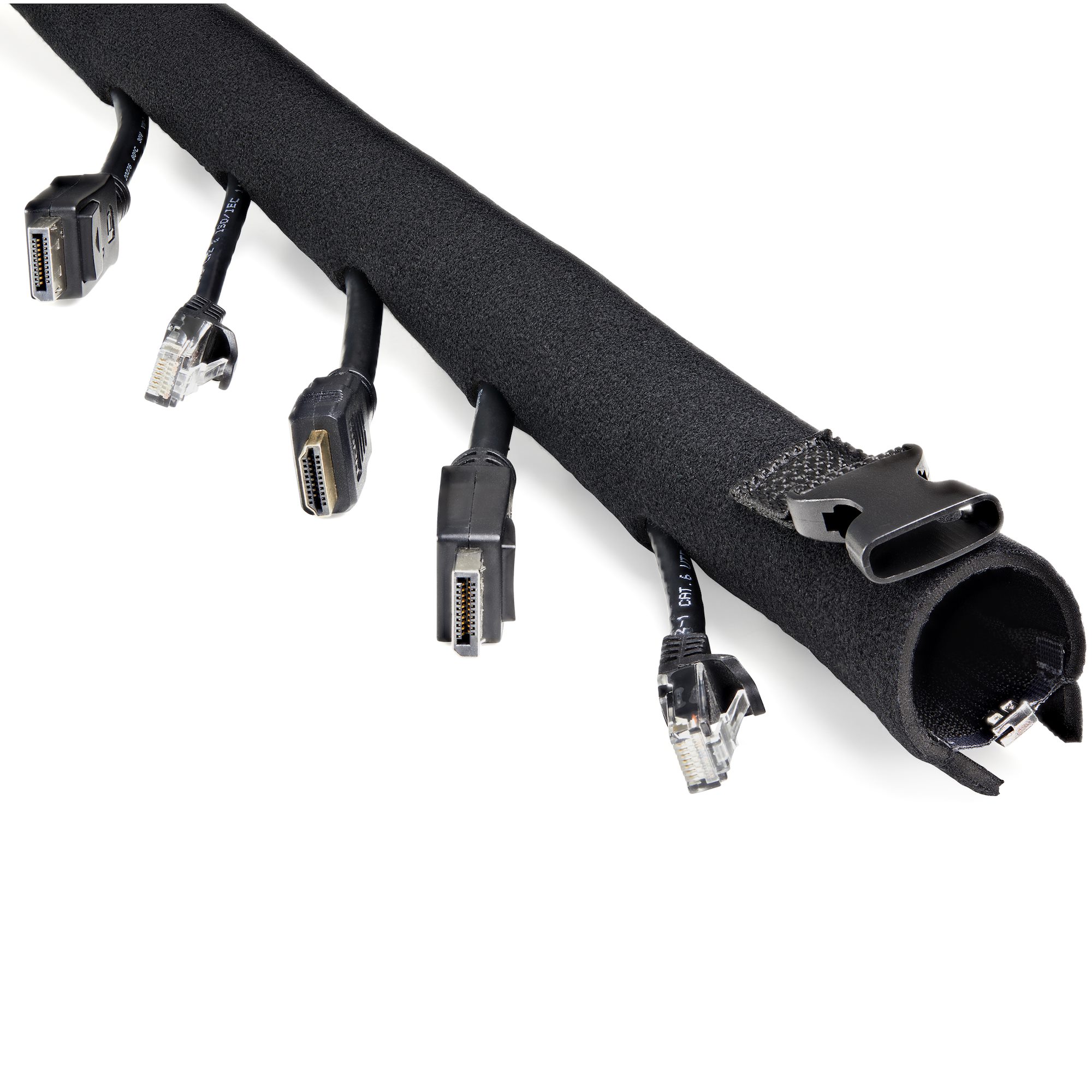wkstncmzp StarTech.com 1 m Black Cable Cover in Neoprene, 30 mm ID