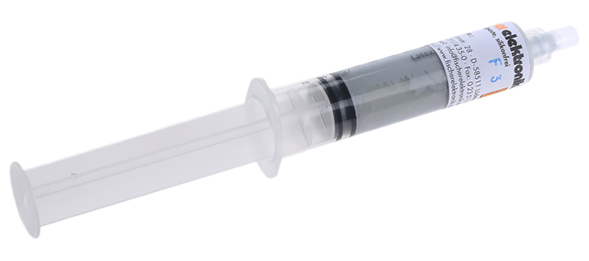 Fischer Elektronik Silicone Free, Synthetic Fluid Ceramic Filled Thermal Grease, 10 W/mK, Syringe