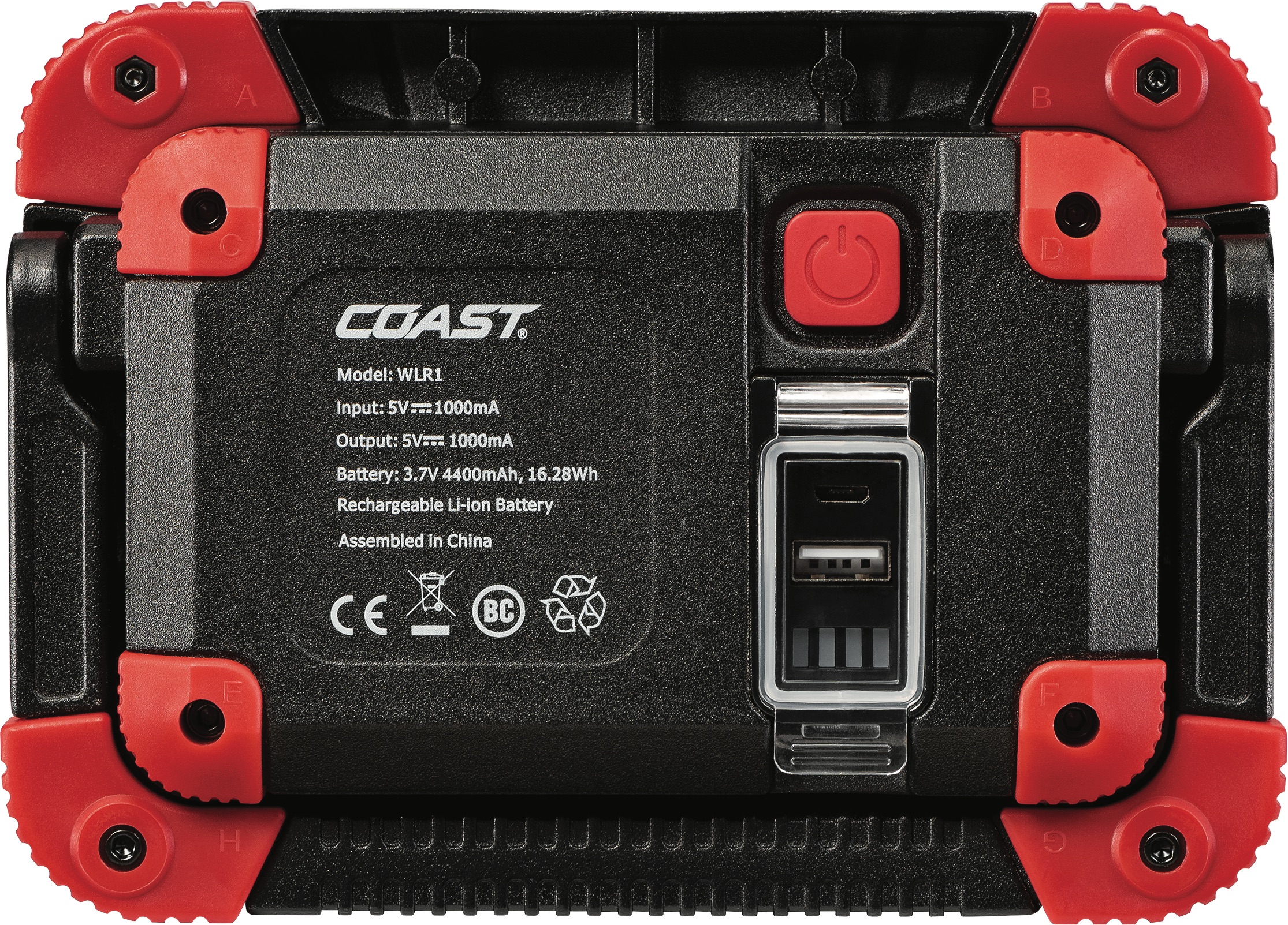 wlr1 Coast LED Work Lamp Work Light, 1150 lm, 3.7V, IP54
