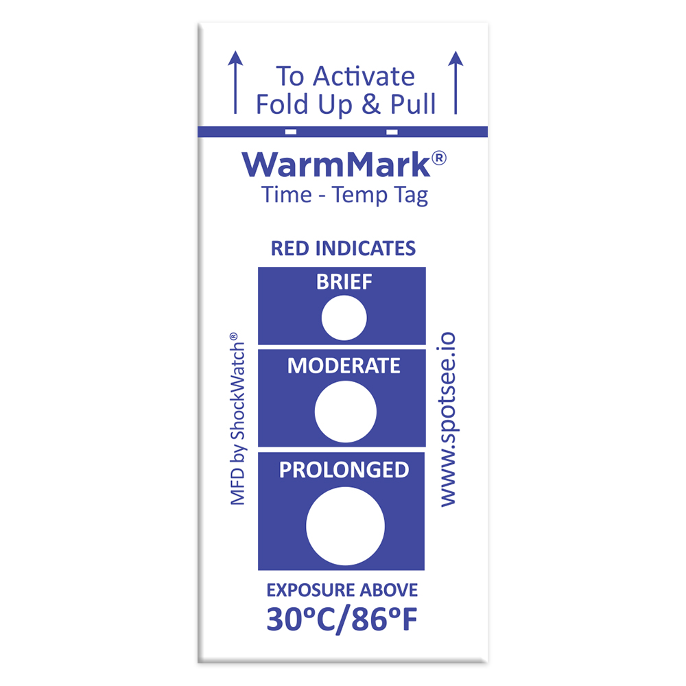 SpotSee Temperature Sensitive Label 30 °C to 37 °C 1 Levels