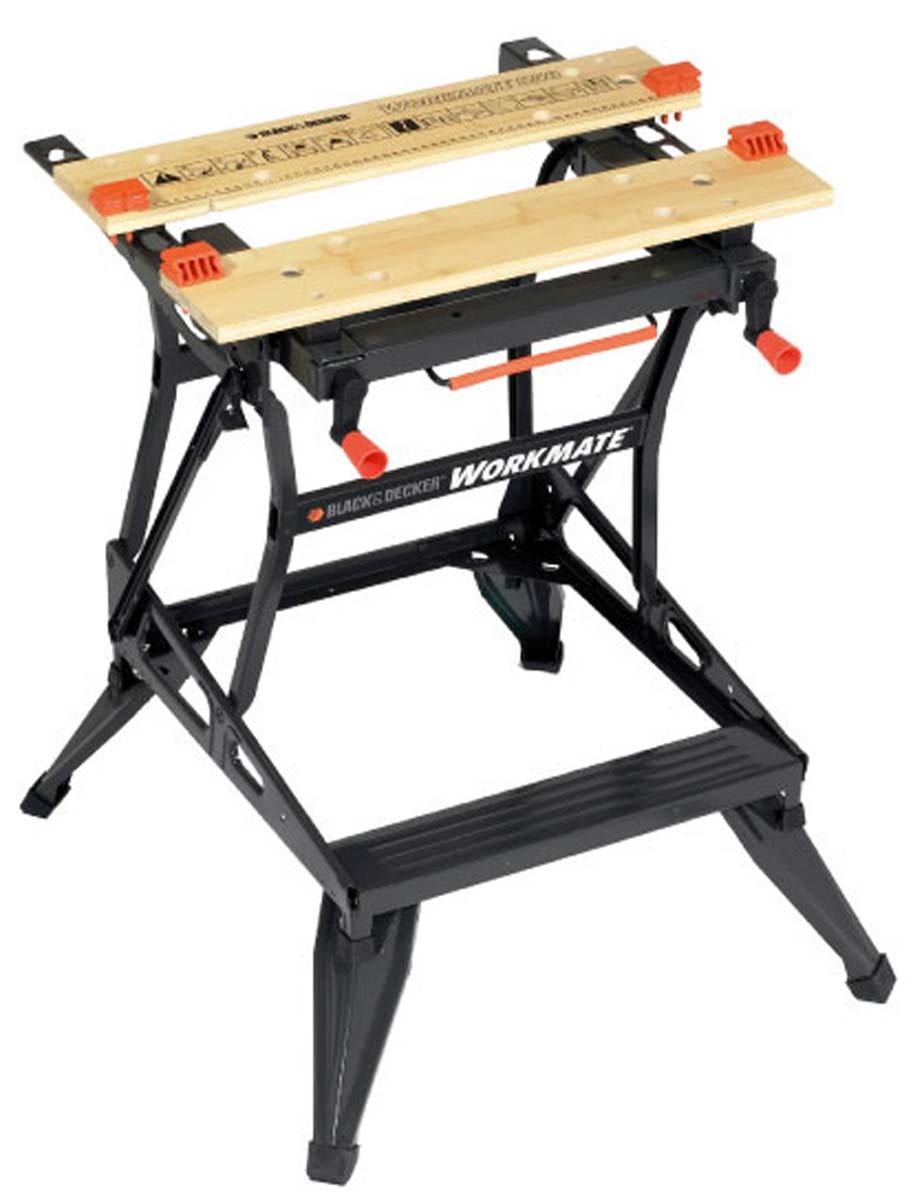 Black & Decker Portable Steel Workbench, 160kg Max Load Adjustable Height, 775 mm x 610mm