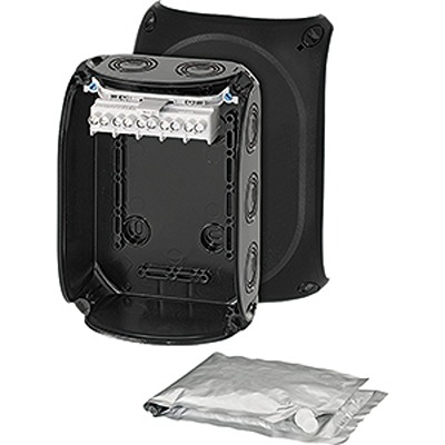 HENSEL WP Series Black Polycarbonate Junction Box, IP68, 5 Terminals, 77 mm, 180mm 130 mm