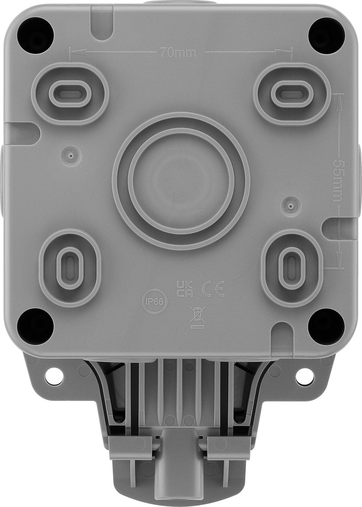 BG Electrical 1 Gang Plug Socket, 13A Outdoor, Type G - British