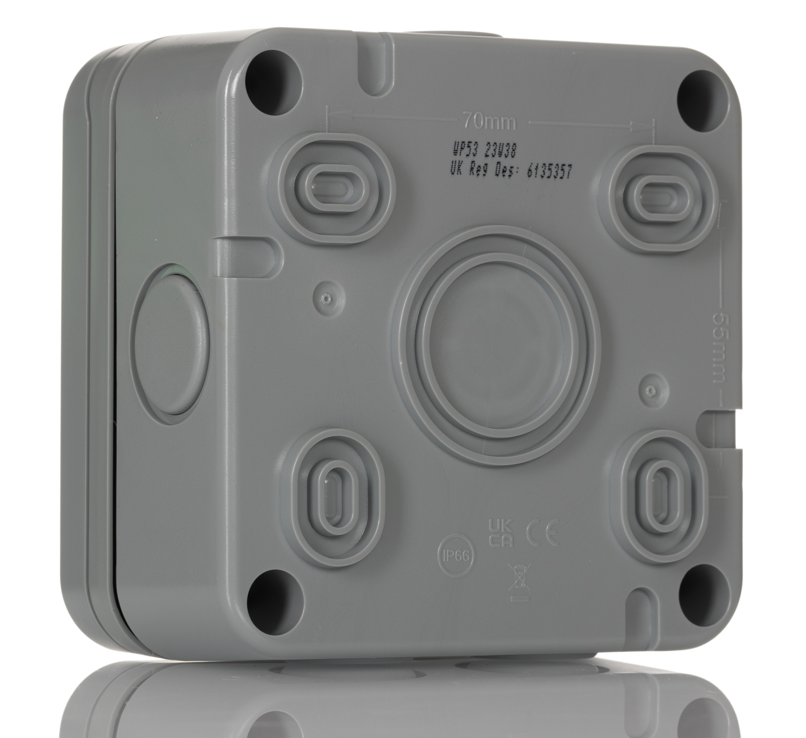 wp53-02 BG Electrical 13A 1 Gang Switched Fused Spur BS 1363-4 IP66