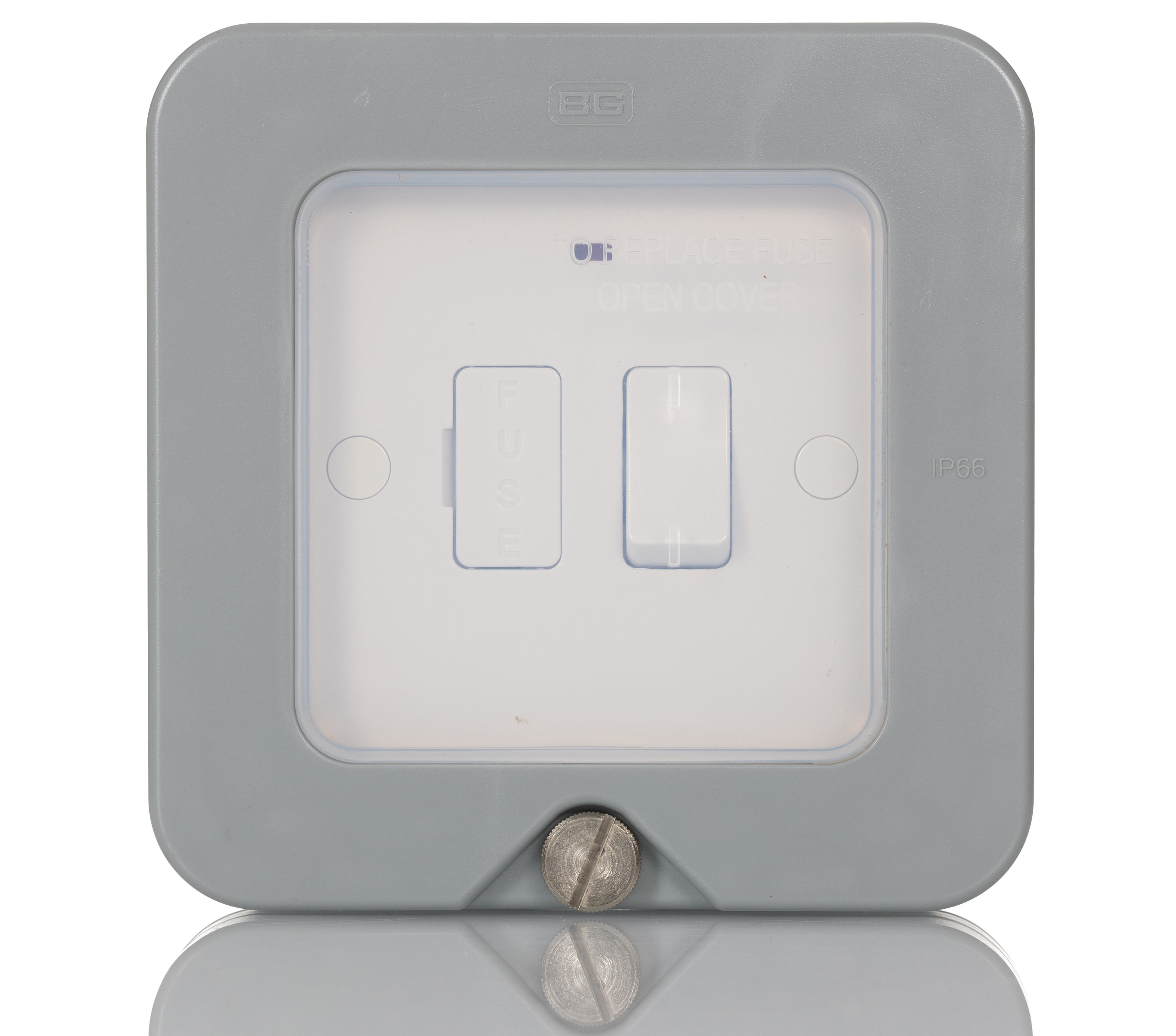 wp53-02 BG Electrical 13A 1 Gang Switched Fused Spur BS 1363-4 IP66