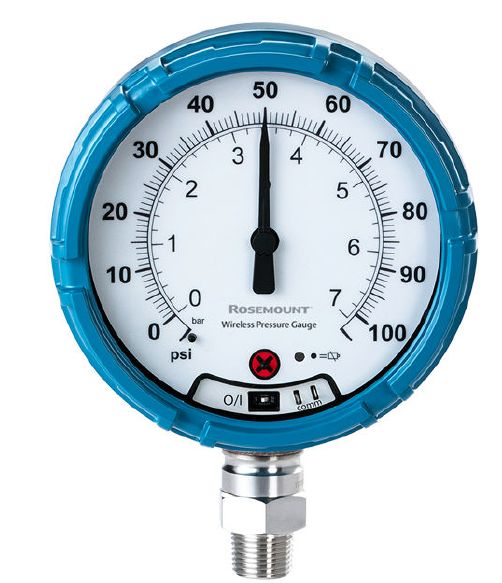 Rosemount 1/2-14 NPT Male 1/2-14 NPT Male Pressure Gauge, 4.5 in, 250 bar