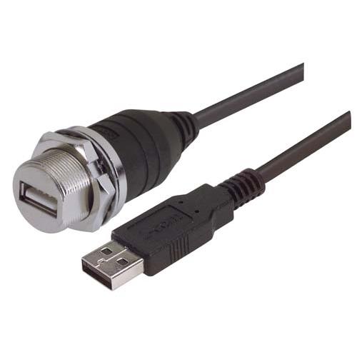 L-Com USB Cable, Male USB to Male, USB 2.0 USB, Black, 5 m