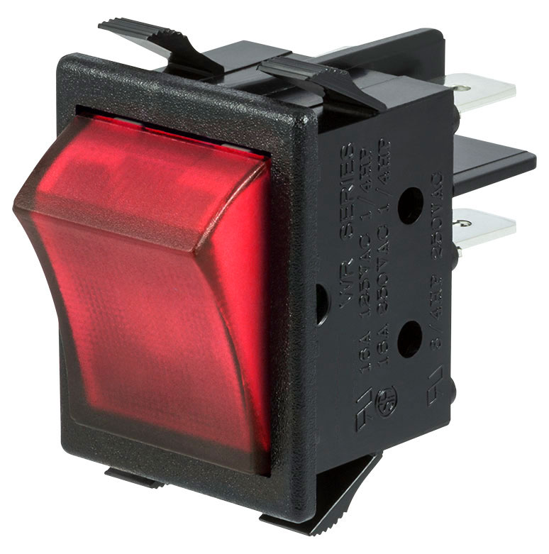 ZF Illuminated DPST, On-Off On-None-On Rocker Switch Panel