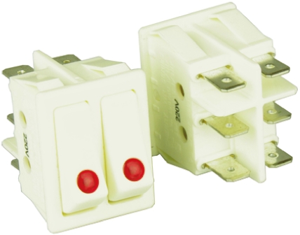 ZF DPST, On-Off On-None-On Rocker Switch Panel