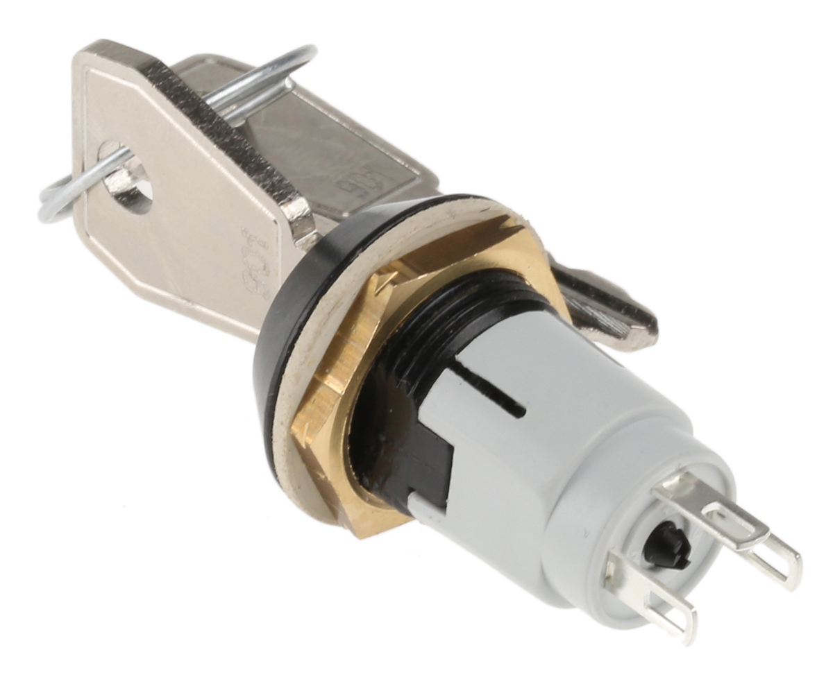 wrl-5-e-s-2-b Lorlin IP67 Key Switch, SPDT, 5A 2-Way Common-Key