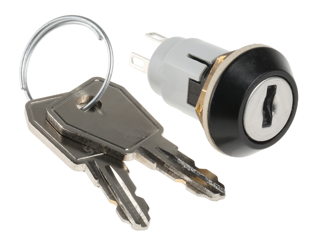 wrl-5-e-s-2-b Lorlin IP67 Key Switch, SPDT, 5A 2-Way Common-Key