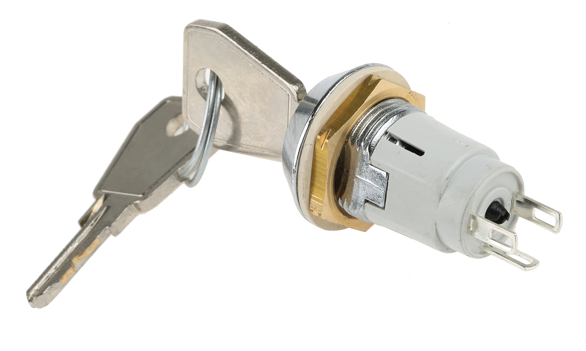 wrl-5-e-s-2 Lorlin IP66, IP67 Key Switch, SPDT, 1A 2-Way Common-Key